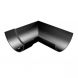 Cast Aluminium Half Round Gutter Internal Angle - 90 Degree x 125mm Black