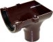 FloPlast Half Round Gutter Stopend Outlet - 112mm Brown