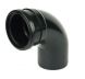 FloPlast Ring Seal Soil Bend Single Socket - 92.5 Degree x 110mm Black