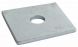 8mm Round Hole 40mm x 40mm x 5mm - Square Plate Washer BS 3410 - BZP - Pack of 25