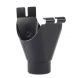Steel Gutter Running Outlet - 135mm Black