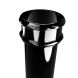 Cast Iron Round Non-Eared Downpipe - Socket On One End - 100mm x 1829mm Black