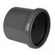 FloPlast Ring Seal Soil Coupling Single Socket - 110mm Anthracite Grey