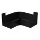 Square Steel Gutter Internal Corner - 125mm Black