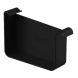 Square Steel Gutter Right Hand Stopend - 125mm Black