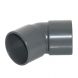 FloPlast Solvent Weld Waste Bend Swivel - 135 Degree x 40mm Anthracite Grey