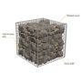 3mm Welded Wire Mesh Gabion Baskets - 2000mm x 1000mm x 300mm Galvanised