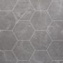 Bathroom Wall Panel - 1000mm x 2400mm x 10mm Grout Line Lunar Stone Hexagon Tile