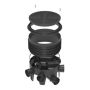 FloPlast Inspection Chamber Set with Polypropylene Cover & Single Riser - 450mm Diameter For 110mm Drainage