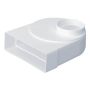 Monsoon Rectangular Ventilation Duct Elbow with 125mm Rotation Spigot - 204mm x 60mm