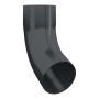 Lindab Aluminium Pipe Bend with Socket 70 - 100mm Anthracite Grey