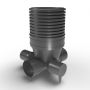 Inspection Chamber Set - 600mm Diameter x 1115mm Depth with 300mm Channel & 225mm Inlets