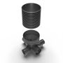 Inspection Chamber Set - 600mm Diameter x 1115mm Depth with 300mm Channel & 225mm Inlets
