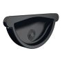 Lindab Aluminium Gutter Self-Locking Stop End - 125mm Black