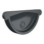 Lindab Aluminium Gutter Self-Locking Stop End - 150mm Anthracite Grey