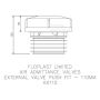 FloPlast Air Admittance Valve External - 110mm Black