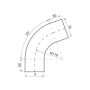 Lindab Steel Conical Downpipe Bend 70 - 100mm Black