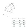 Lindab Steel Conical Downpipe Bend 70 - 75mm Anthracite Metallic