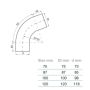 Lindab Steel Conical Downpipe Bend 85 - 100mm Black