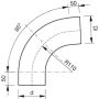 Lindab Steel Conical Downpipe Bend 85 - 87mm Anthracite Metallic