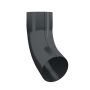 Lindab Steel Downpipe Bend with Socket 70 - 100mm Anthracite Grey