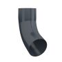 Lindab Steel Downpipe Bend with Socket 70 - 100mm Graphite