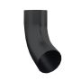 Lindab Steel Downpipe Bend with Socket 70 - 100mm Matte Black