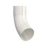 Lindab Steel Downpipe Bend with Socket 70 - 120mm Antique White