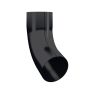Lindab Steel Downpipe Bend with Socket 70 - 75mm Black