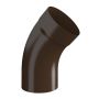 Lindab Steel Downpipe Bend with Socket 45 - 100mm Brown