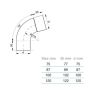 Lindab Steel Downpipe Bend with Socket 45 - 100mm Brown