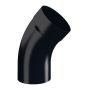 Lindab Steel Downpipe Bend with Socket 45 - 75mm Black