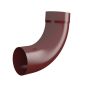 Lindab Steel Downpipe Bend with Socket 85 - 100mm Dark Red