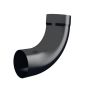 Lindab Steel Downpipe Bend with Socket 85 - 75mm Black