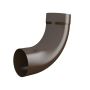 Lindab Steel Downpipe Bend with Socket 85 - 75mm Brown