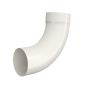 Lindab Steel Downpipe Bend with Socket 85 - 75mm Antique White