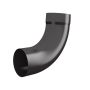 Lindab Steel Downpipe Bend with Socket 85 - 87mm Coffee Brown