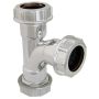 FloPlast Chrome Style Waste Tee - 32mm