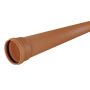 110mm x 3mtr x Pack of 100 (9.52 per unit) - SN8 Underground Drainage Pipe Single Socket