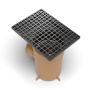 FloPlast Drainage Bottle Gully Rectangular Grid - 110mm