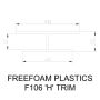 Rosewood Hollow Soffit H Trim - 5mtr