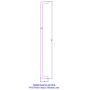 410mm White Fascia Capping Box End Board - 10mm x 1.25mtr