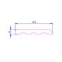 PVC Architrave - 45mm x 5mtr Rosewood