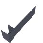 Weatherboard Cladding Reveal Liner Trim - 3mtr Anthracite Grey