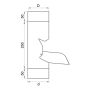 Lindab Magestic Steel Adjustable Diverter - 100mm Galvanised