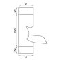 Lindab Steel Adjustable Diverter - 87mm Coffee Brown