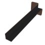 Black Ash Woodgrain Fascia Board Internal Corner - 300mm