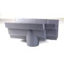 Cast Iron Moulded Ogee Gutter Running Outlet - 100mm for 65mm Downpipe Primed