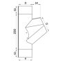 Lindab Steel Downpipe Branch 75mm - 75mm Brown