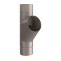 Lindab Steel Downpipe Branch 87mm - 87mm Anthracite Metallic